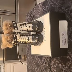 Gucci Leather Lug Boots 37.5